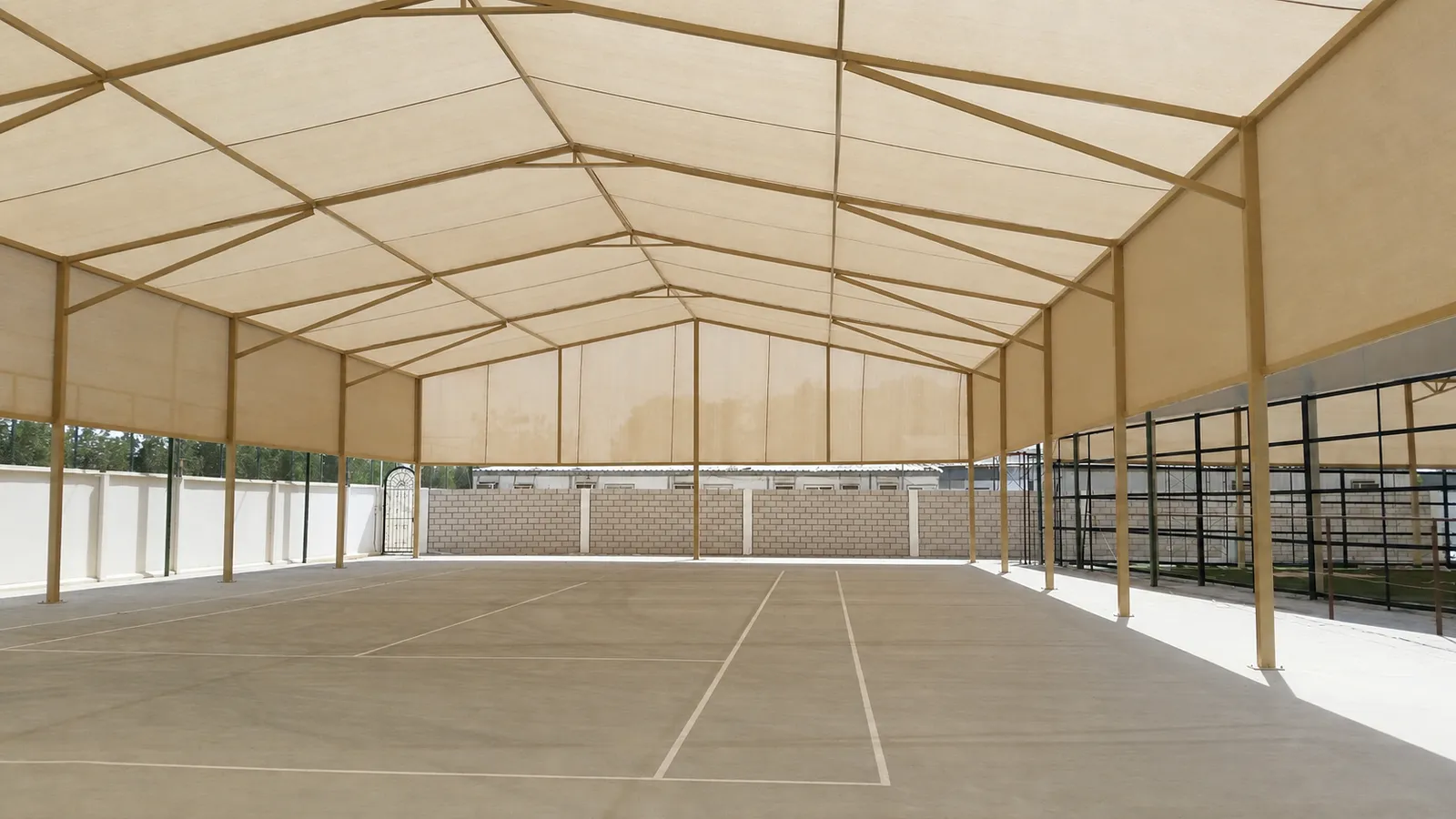 Completed covered sports court from the Dar Al-Fikr Schools project album in Jeddah
