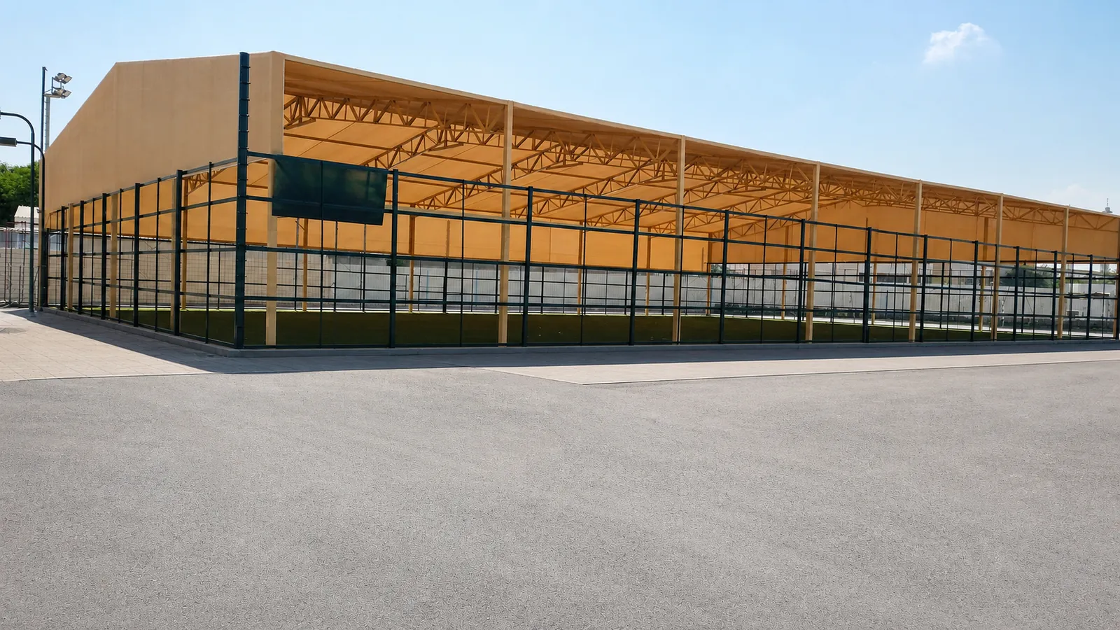 Completed covered sports court from the Dar Al-Fikr Schools project album in Jeddah